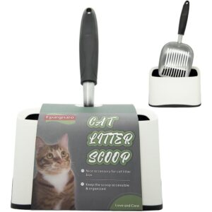 Heavy Duty Cat Litter Scoop with Holder Designed For Sore Hands