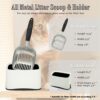 Heavy Duty Cat Litter Scoop with Holder Designed For Sore Hands
