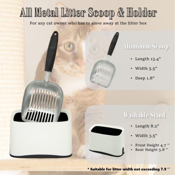 Heavy Duty Cat Litter Scoop with Holder-02 Heavy Duty Cat Litter Scoop with Holder Designed For Sore Hands