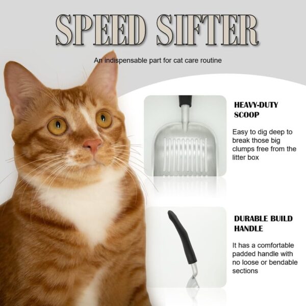 Heavy Duty Cat Litter Scoop with Holder-06 Heavy Duty Cat Litter Scoop with Holder Designed For Sore Hands