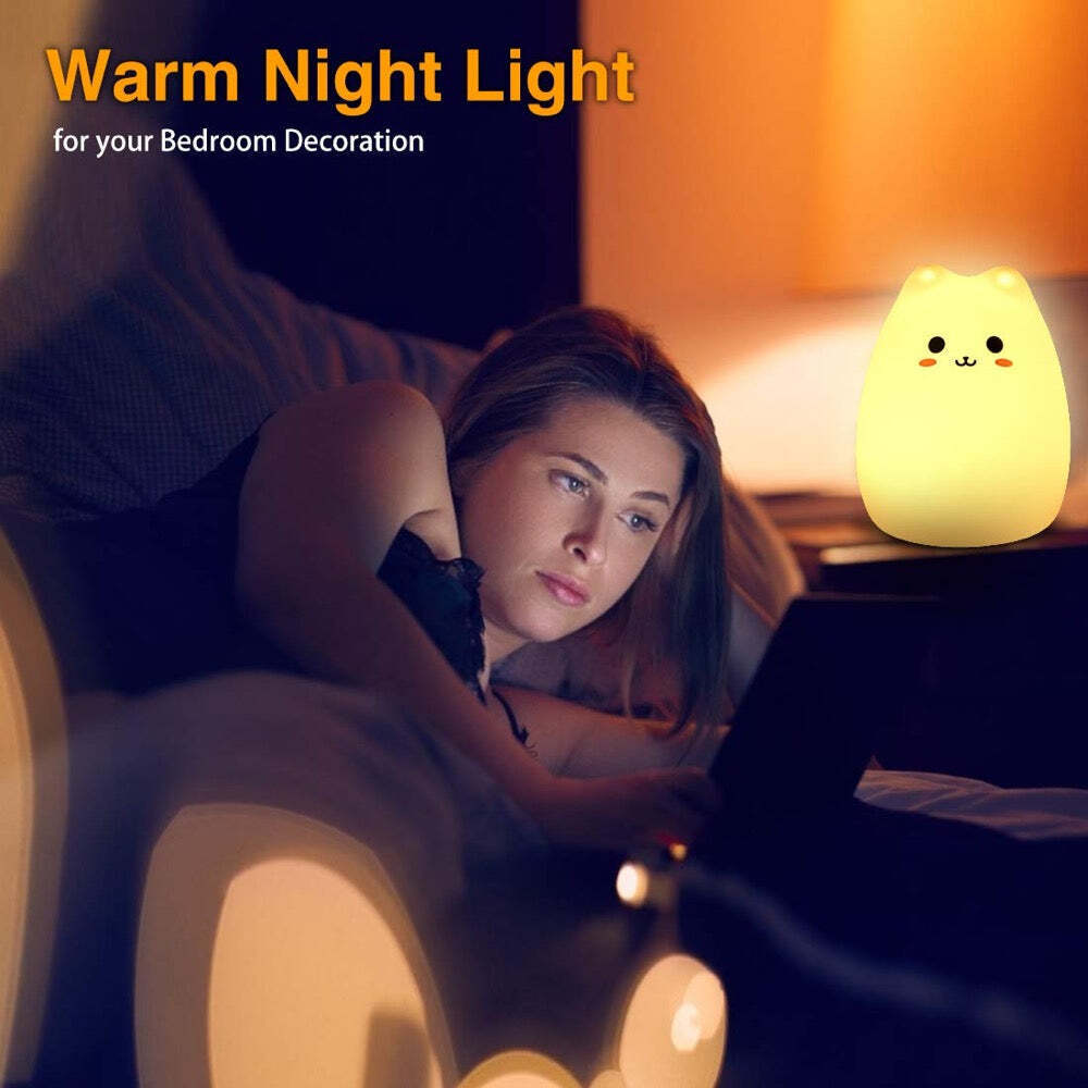 Lovely CatShaped Led Tap Night Light