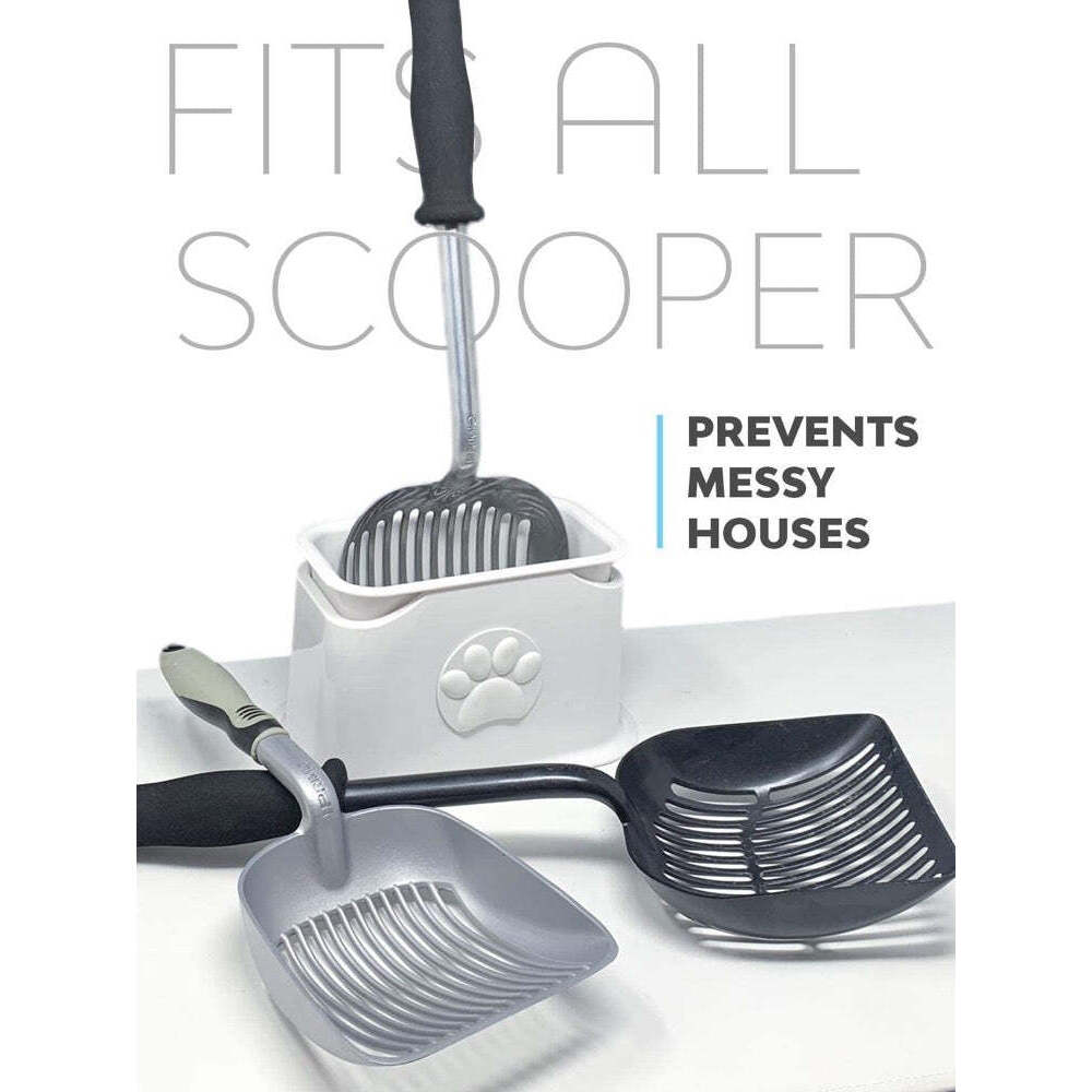 Modern Cat Scooper Holder With Patented Scooper Designed For Sore Hands