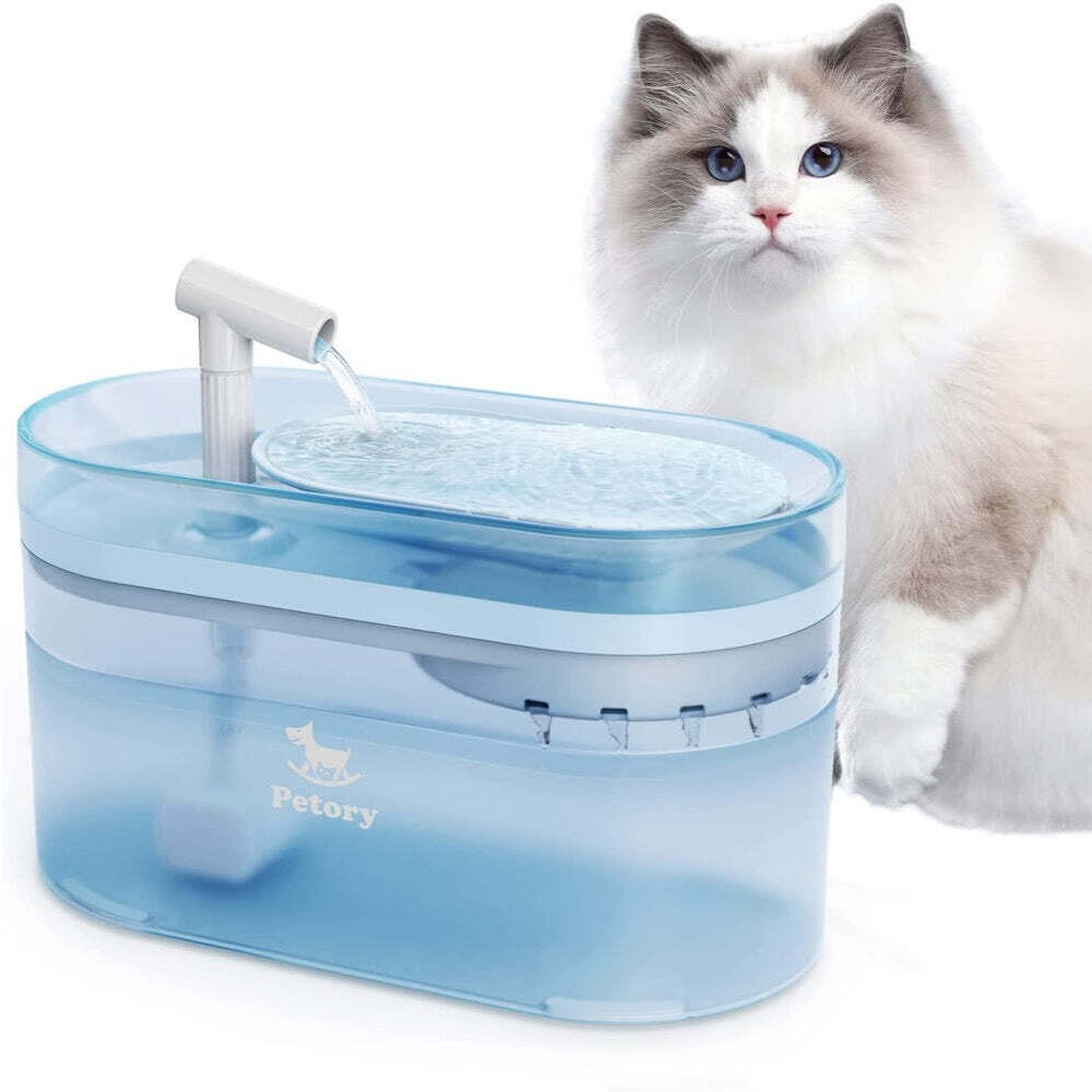 LAKWAR Pet Water Fountain For Cats Dogs-3 Water Flow Modes 5000mAh Battery Ultra Quiet Automatic Cat Water Fountain Dog Water Dispenser Replacement Filte