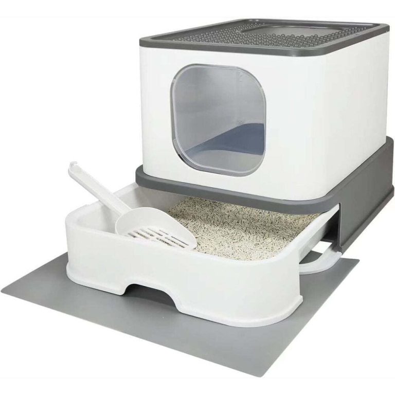 Upgraded Double Entry Drawer Design Cat Litter Box - CatGlamour.com