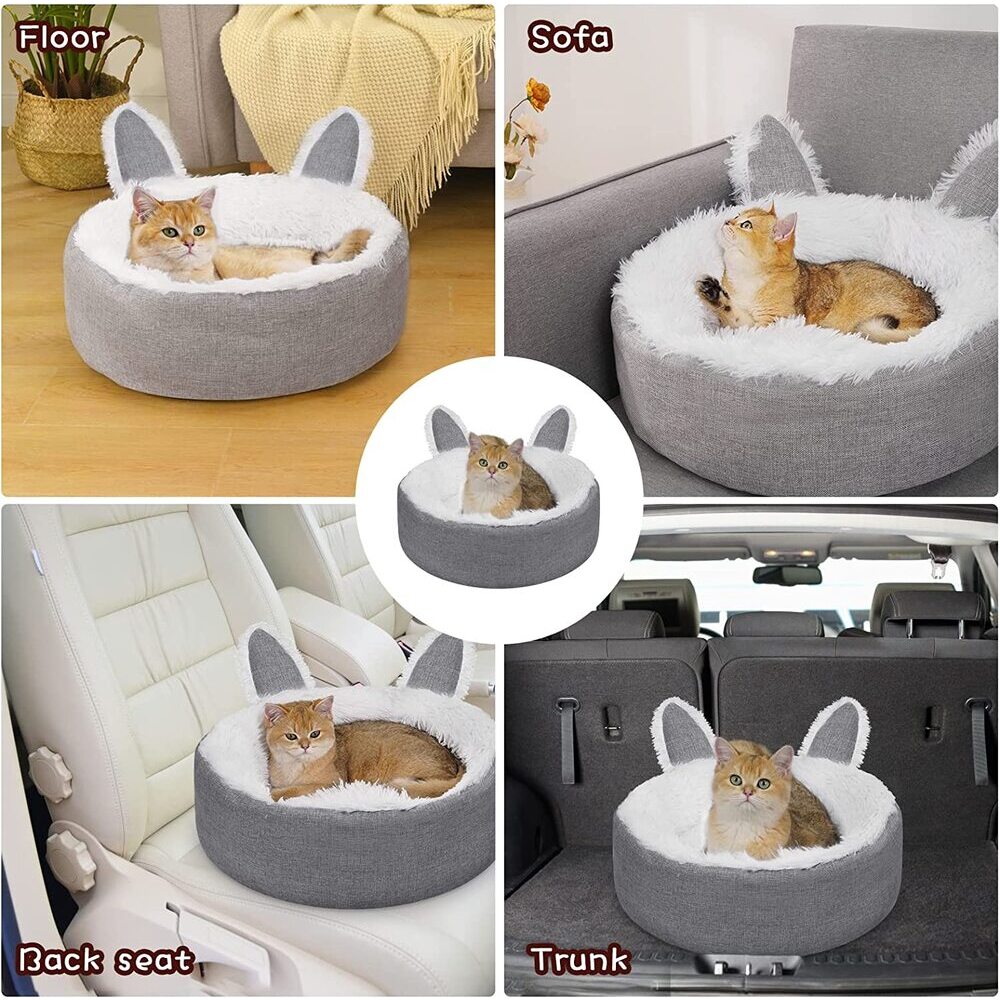 Warm & Fluffy Calming Cat Bed