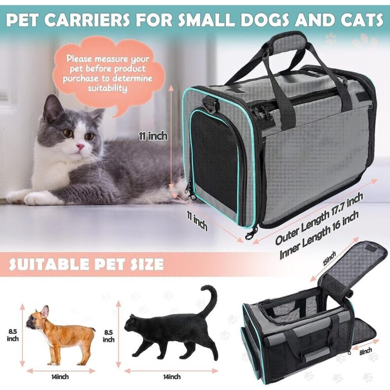 Rolling Cat Carrier with Wheels & Telescopic Handle