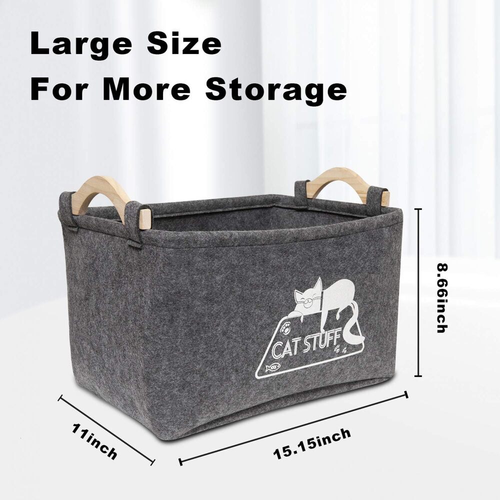 Modern Cat Toy Storage Basket