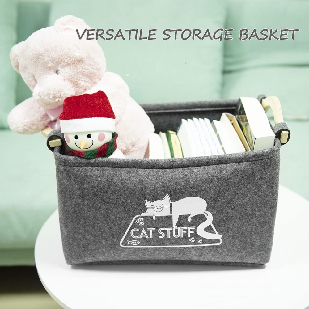 Modern Cat Toy Storage Basket