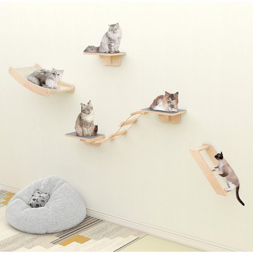 Stylish & Multi-Functional Cat Wall Furniture Set - CatGlamour.com