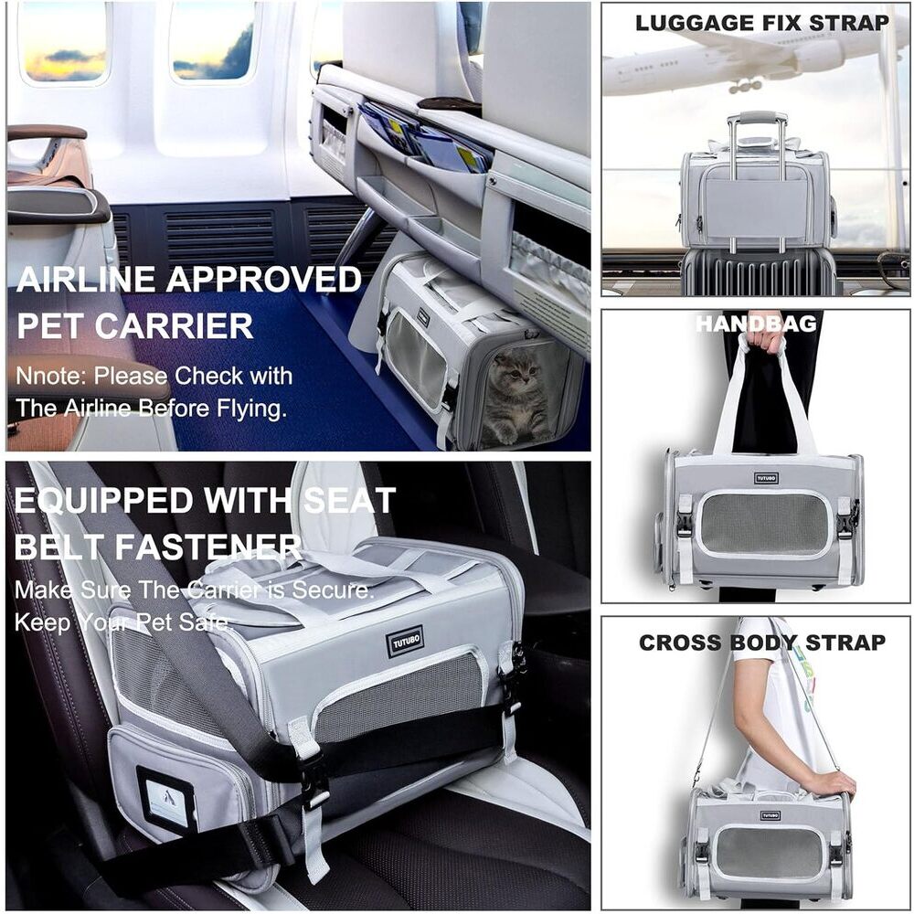 Expandable & Soft Airline Approved Cat Carrier