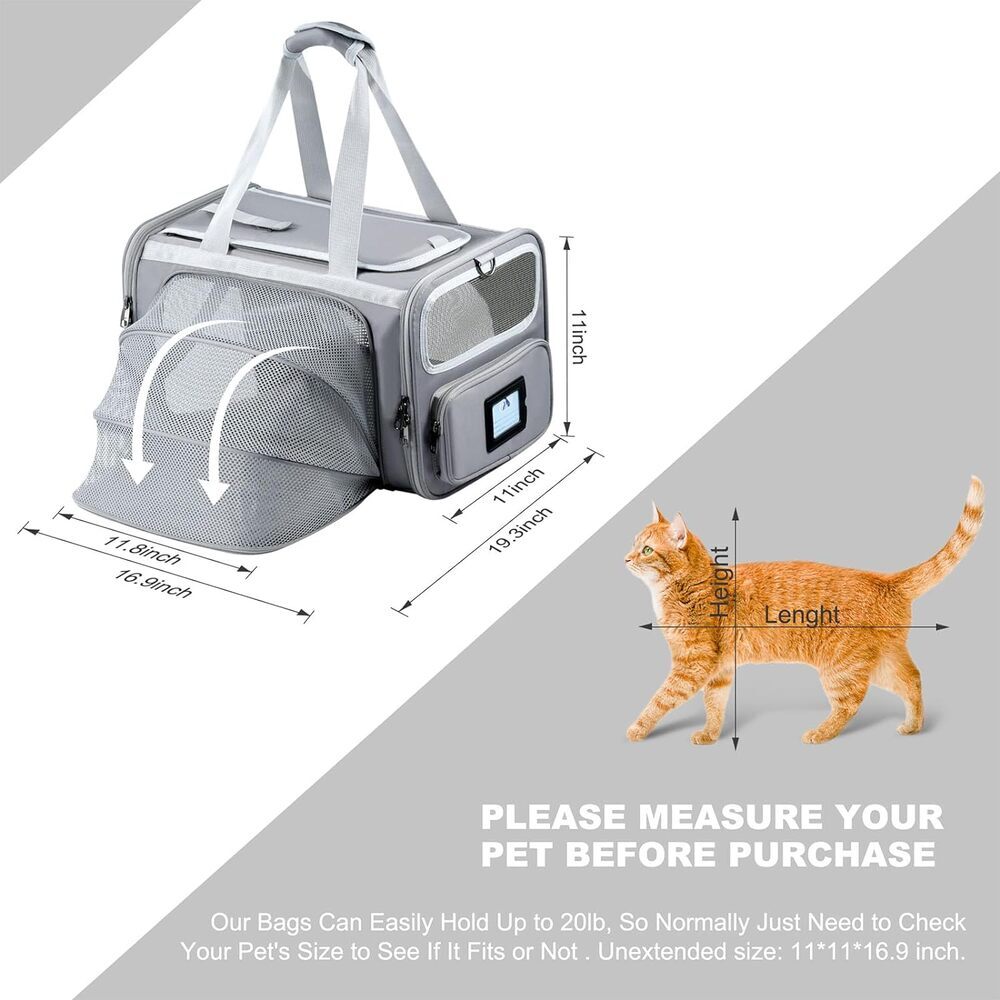 Expandable & Soft Airline Approved Cat Carrier - CatGlamour.com