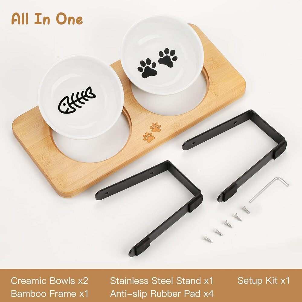 Modern Antivomiting Ceramic Cat Bowls