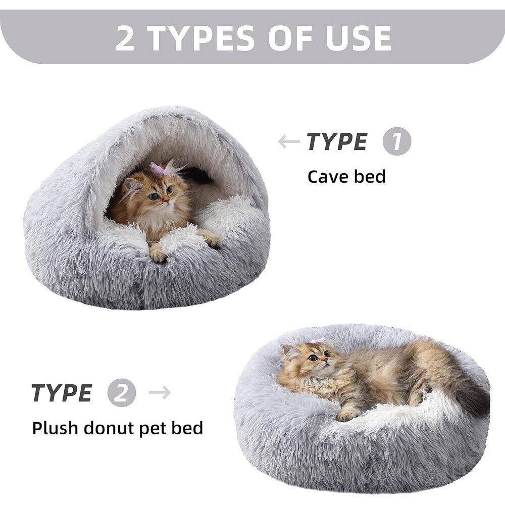 Elegant Fluffy SelfWarming Cat bed