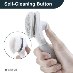 One-Click Self-Cleaning Cat Grooming Brush