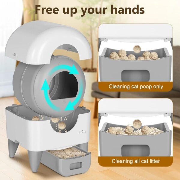 Smart Self-Cleaning Litter Box for Cats – 95L Large, App-Connected, Safe & Odorless