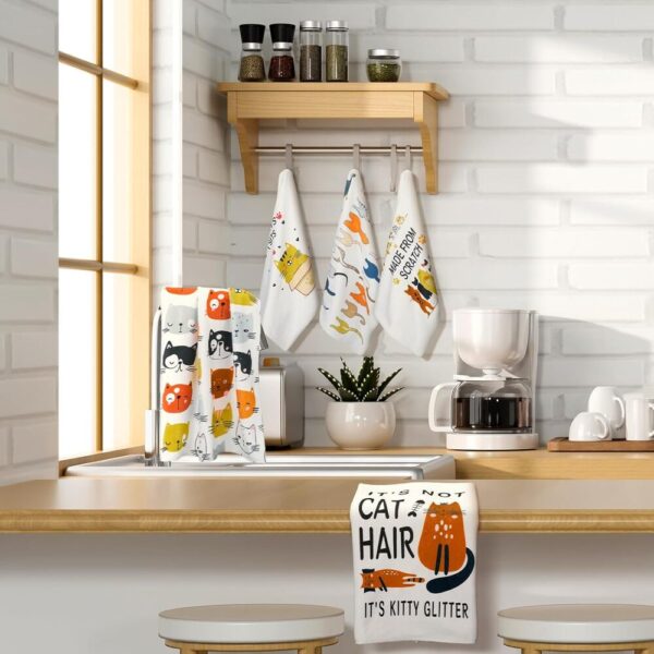 Funny & Adorable Cat Kitchen Towels-04 Funny & Adorable Cat Kitchen Towels — 6-Piece Set