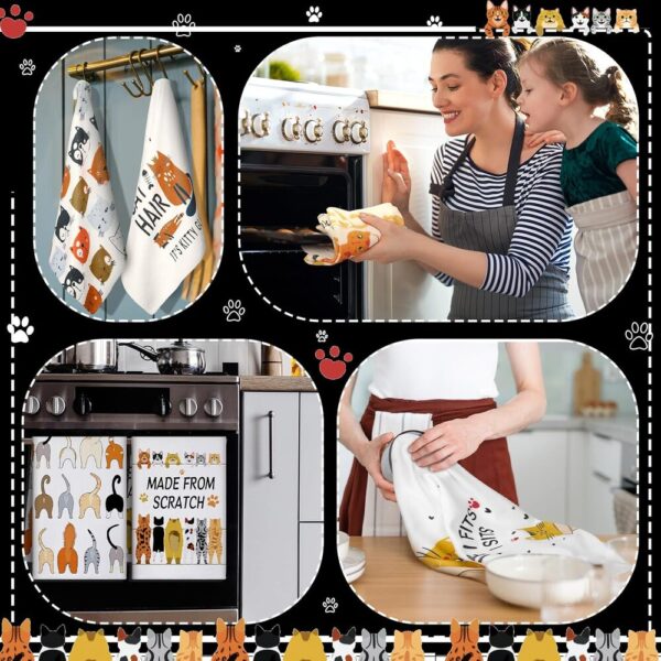 Funny & Adorable Cat Kitchen Towels-06 Funny & Adorable Cat Kitchen Towels — 6-Piece Set
